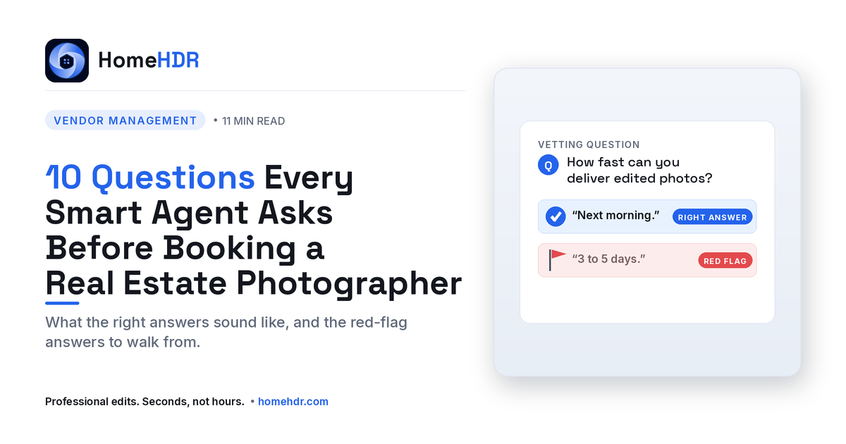 Real estate agent on a video call interviewing a photographer with a notepad and checklist
