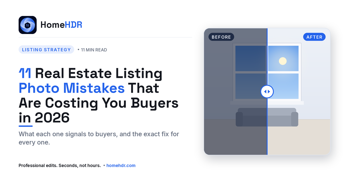 Real estate agent on phone reviewing bad listing photos on a laptop with a frustrated expression